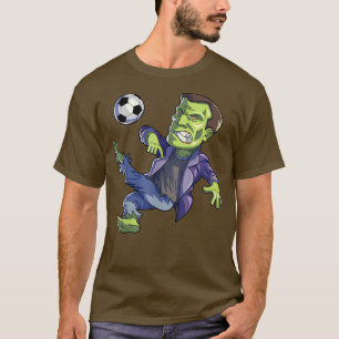 Soccer Frankenstein Halloween Men Boys Soccer Hall T-Shirt