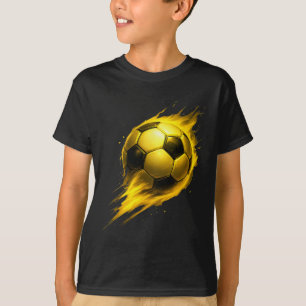 Soccer Fun Colorful Effect Tie Dye Black Yellow So T-Shirt