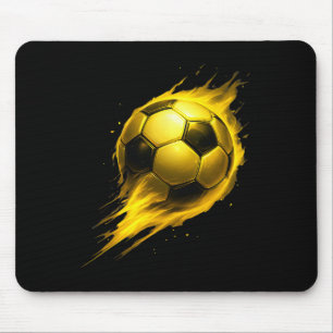 Soccer Fun Colourful Effect Tie Dye Black Yellow S Mouse Pad