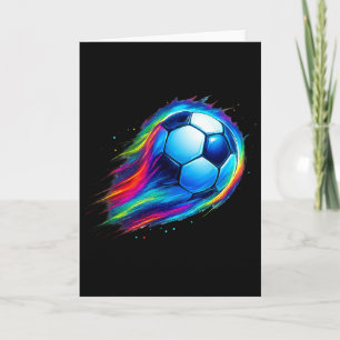 Soccer Fun Colourful Effect Tie Dye Feel The Drip Card