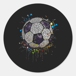 Soccer Funny Dot Day Shirts For Kids Men Women Tea Classic Round Sticker