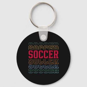 Soccer Funny Layered Text Team Player Coach Youth  Keychain