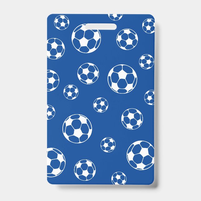soccer futbol Teacher Hall Pass school colours Badge (Front)