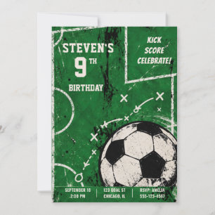 Soccer Game Birthday Party Invitation