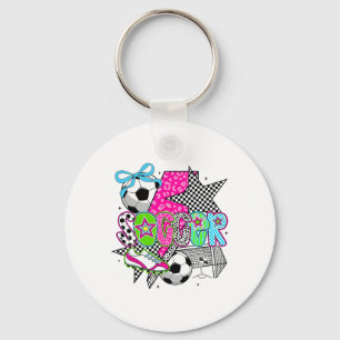 Soccer Game Day Soccer Mom Soccer Mama Go Cheer Sp Keychain