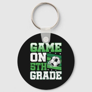Soccer Game On 5th Grade Back To School Cute Sport Keychain