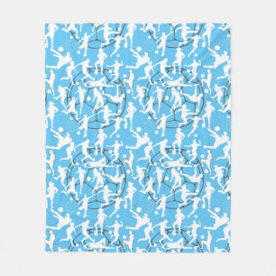 Soccer Game Pattern.b Fleece Blanket