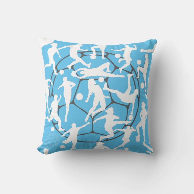 Soccer Game Pattern.b Throw Pillow (Front)