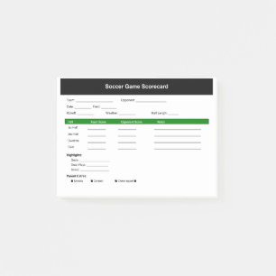 Soccer Game Scorecard Post-it Notes