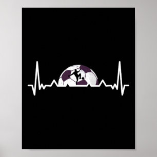 Soccer Game Taining Sport Footll Heartbeat Soccer Poster