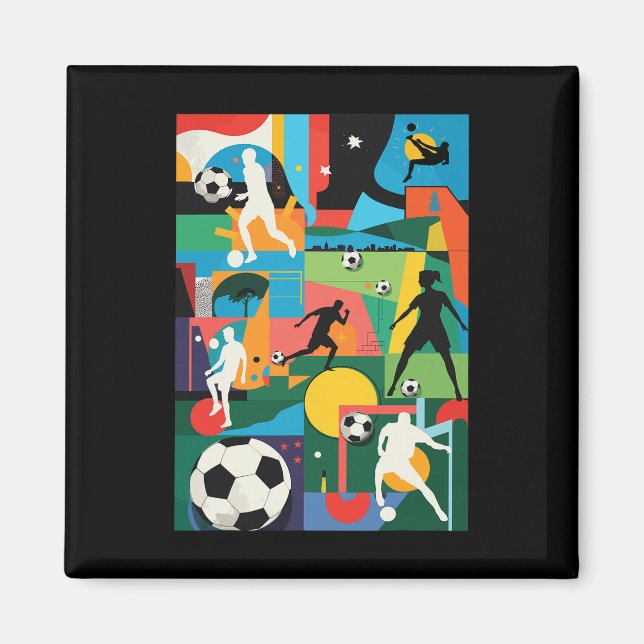 Soccer Game Team Coach Fans Free Kick Player Penal Magnet (Front)