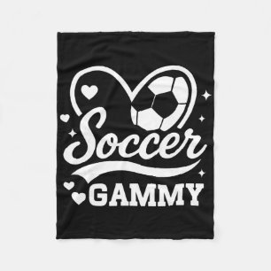 Soccer Gammy Heart Love Soccer Player Fleece Blanket