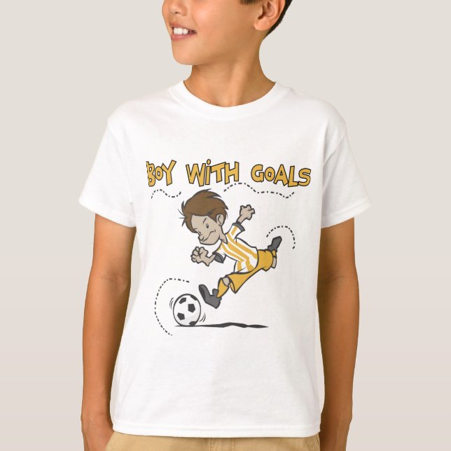 Soccer - Garçon avec des objectifs Tshirts et GIft (Devant)