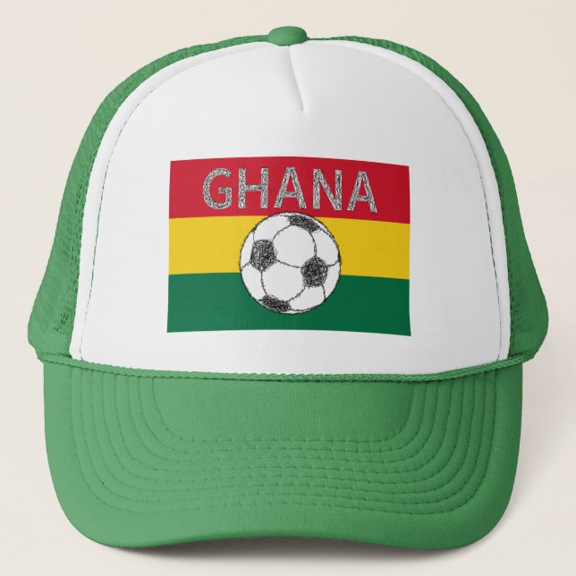 Soccer, Ghana Trucker Hat (Front)