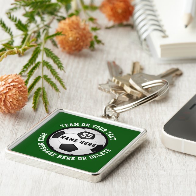 Soccer Gifts for Players, Seniors or Any Occasion Keychain (Side)