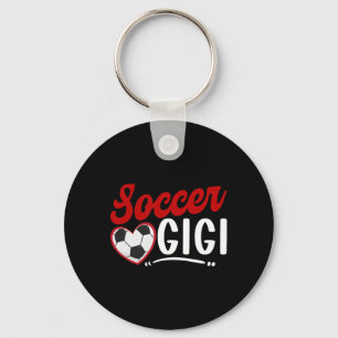 Soccer Gigi Heart Grandma Gigi Of A Soccer Player Keychain