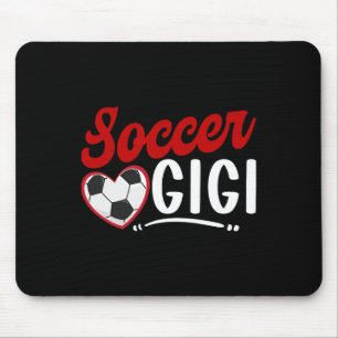Soccer Gigi Heart Grandma Gigi Of A Soccer Player  Mouse Pad