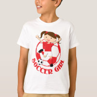 Soccer Girl 1 and Ball Red and White v2