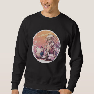Soccer Girl Anime Manga Women Retro Soccer Girls O Sweatshirt