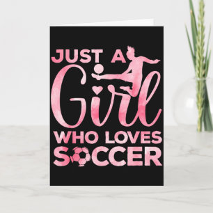 Soccer Girl Art For Girls Kids Toddler Women Socce Card