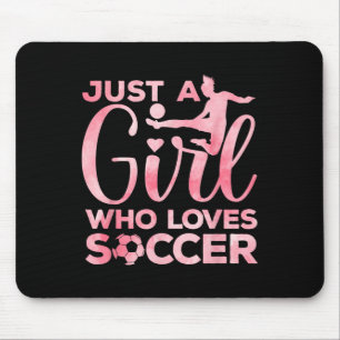 Soccer Girl Art For Girls Kids Toddler Women Socce Mouse Pad