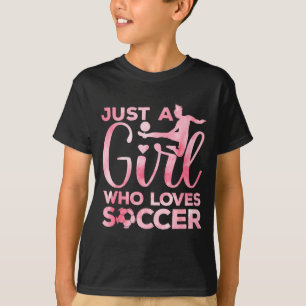 Soccer Girl Art For Girls Kids Toddler Women Socce T-Shirt