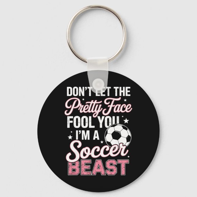Soccer Girl Definition  Keychain (Front)
