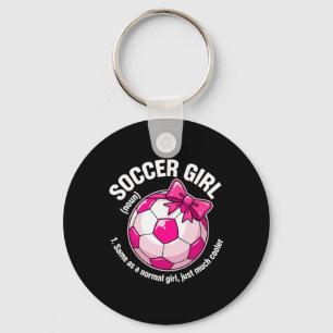 Soccer Girl Definition Keychain