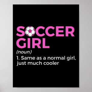 Soccer Girl Definition Poster
