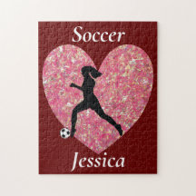 Soccer Girl heart, Personalized Name soccer Girl