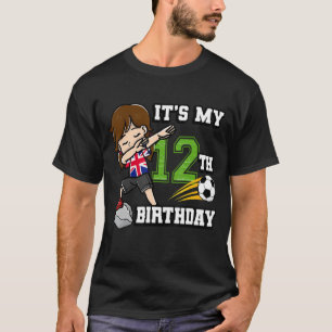 Soccer Girl It's My 12th Birthday United Kingdom F T-Shirt