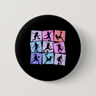 Soccer Girl Kids Women  2 Inch Round Button
