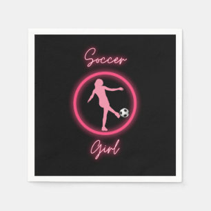 Soccer Girl Pink Glow  Napkin