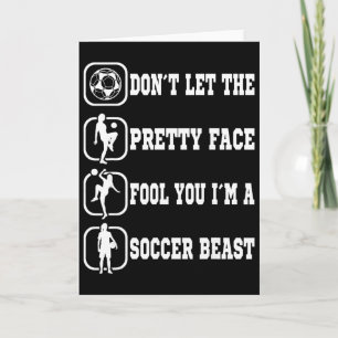 Soccer Girl Soccer Player Sports Fan Women Girls K Card