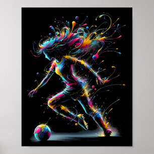 Soccer Girl Soccer Player Sports Fan Women Girls K Poster