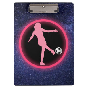 Soccer Girls Galaxy Clipboard