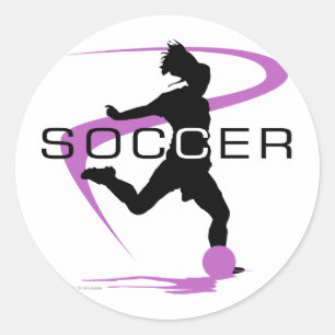 Soccer - Girls - Pink Classic Round Sticker