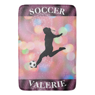 Soccer Girls Plum Sparkle Colour Blast    Bath Mat