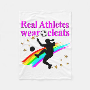 SOCCER GIRLS RULE THE WORLD FLEECE BLANKET