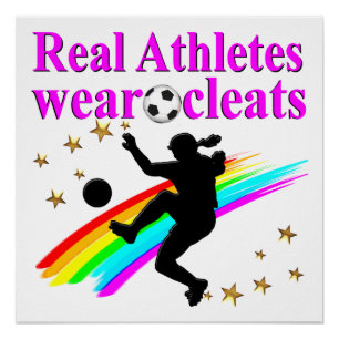 SOCCER GIRLS RULE THE WORLD POSTER