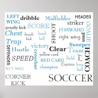 Soccer Glossary Poster
