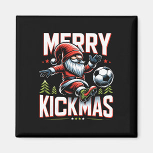 Soccer Gnome Merry Kickmas  Magnet