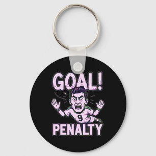 Soccer Goal Penalty Oink Vintage, Foodll Futl Funn Keychain