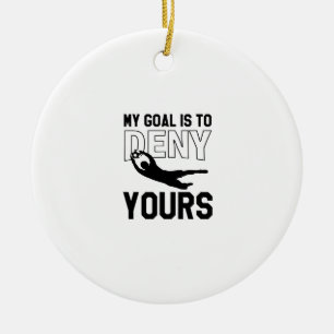 Soccer Goalie Ceramic Ornament