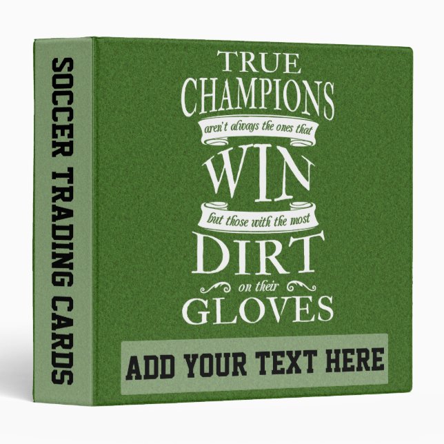 Soccer Goalie Football Goalkeeper Quote Binder (Front/Spine)