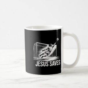 Soccer Goalie Goalkeeper Jesus Saves Christian Soc Coffee Mug