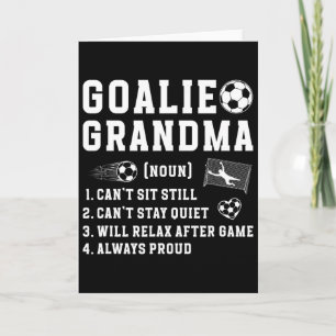 Soccer Goalie Grandma Definition Soccer Keeper Gra Card