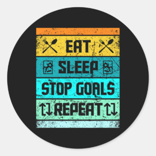 Soccer Goalie Hockey Goalie Lacrosse For Men Women Classic Round Sticker
