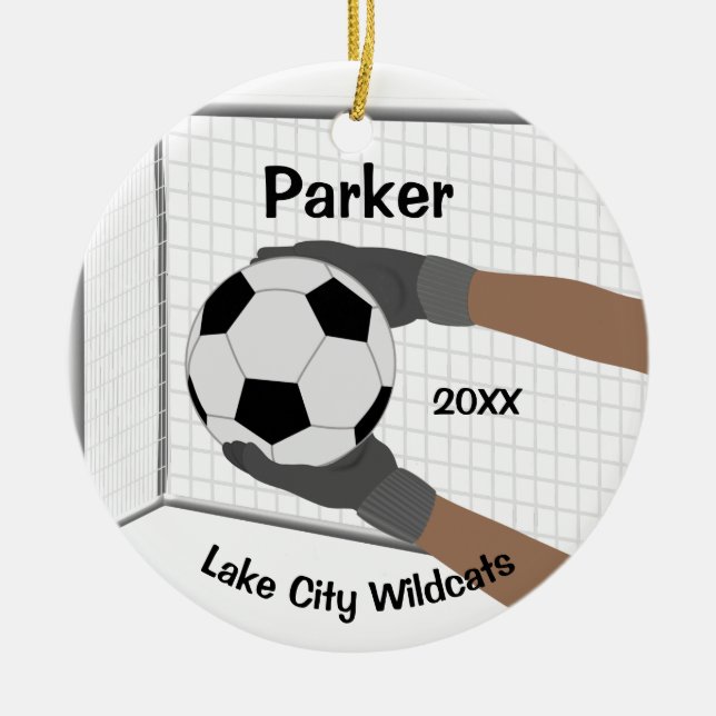 Soccer Goalie Ornament (Front)