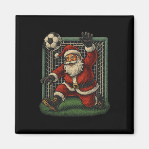 Soccer Goalie Santa Claus Christmas Sports Boys Yo Magnet